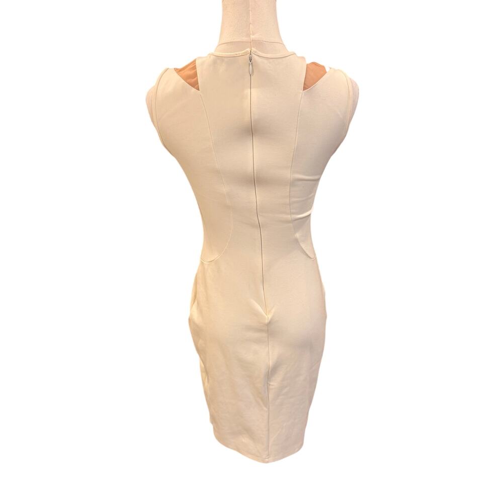 Ali & Jay White Cutout Bodycon Mini Dress Nude Mesh sz small - Picture 3 of 3